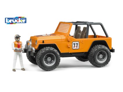BRUDER 2542 Oranžové AUTO JEEP s řidičem
