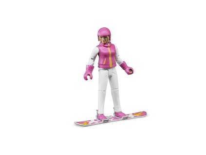 BRUDER 60420 Figurka - snowbordistka s příslušenstvím
