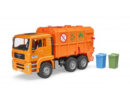 BRUDER 2760 Nákl.auto MAN-TGA - popelář, oranžový