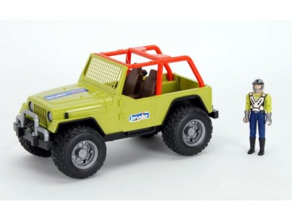 BRUDER 9037 JEEP terénní - zelený  s řidičem