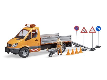 BRUDER 2537 MERCEDES BENZ Sprinter - komunál s řidičem a příslušenstvím