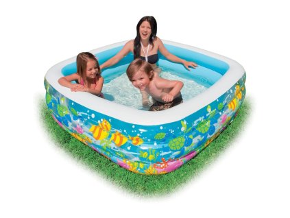 Intex bazén akvarium hranatý 159x159x50cm