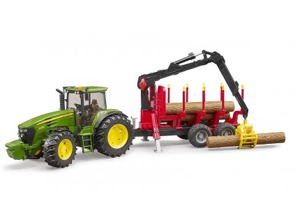 BRUDER 3054 Traktor JOHN DEERE 7930 + valník s rukou