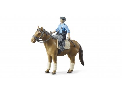 BRUDER 62507 Figurka - policista, kůň