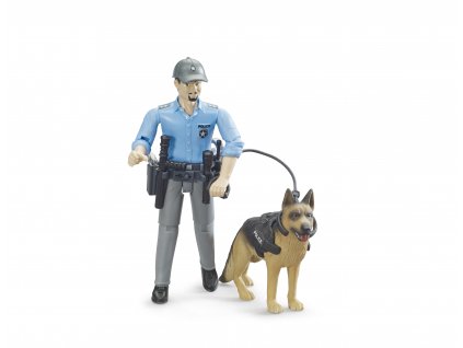 BRUDER 62150 bworld figurka - policista, pes