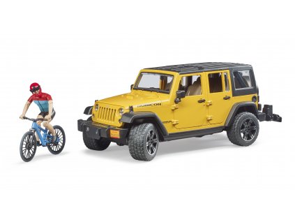 BRUDER 2543 Auto Jeep Wrangler Rubicon  s figurkou - cyklista