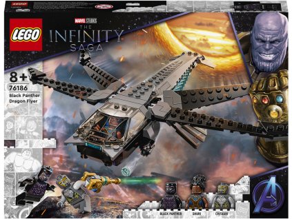 LEGO 76186 Infinity Black Panther a dračí letoun