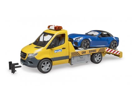 MERCEDES BENZ Sprinter- odtah, modré auto
