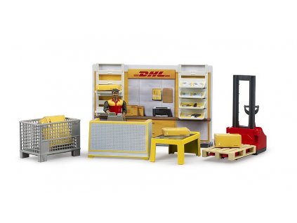 bworld DHL shop a paletovým vozíkem