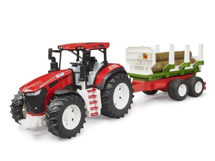 Bruder 3453 ROADMAX Traktor s přívěsem na dřevo a 3 klády