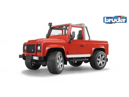 BRUDER 2591 Červené AUTO LAND ROVER DEFENDER Pick Up