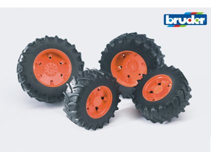 BRUDER 3312 Červená dvojitá kola pro serii 03xx