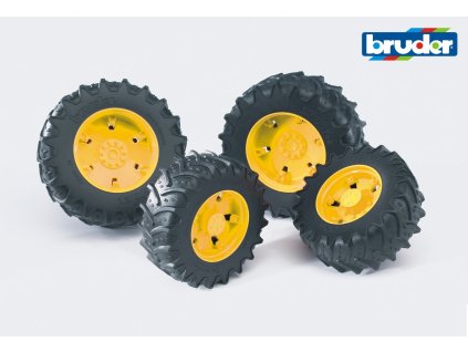 BRUDER 3314 ŽLUTÁ DVOJITÁ KOLA PRO SERII 03..
