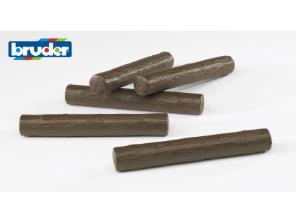 BRUDER 2343 Náhradní klády - 5ks /tmavé /
