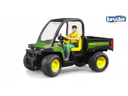 BRUDER 2490 Zelené AUTO JOHN DEERE Gator XUV 855D s řidičem