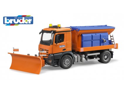 BRUDER 3685 Oranžové AUTO MB Arocs sypač,zimní údržba