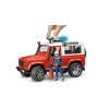 BRUDER 2596 HASIČSKÉ AUTO LAND ROVER s figurkou