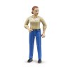 BRUDER 60408 Figurka - žena,modré kalhoty