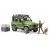 BRUDER 2587 LAND ROVER + figurka lesníka  se psem