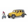 BRUDER 2543 Auto Jeep Wrangler Rubicon  s figurkou - cyklista