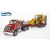BRUDER 2813 Červený návěs s JCB MACK Granite
