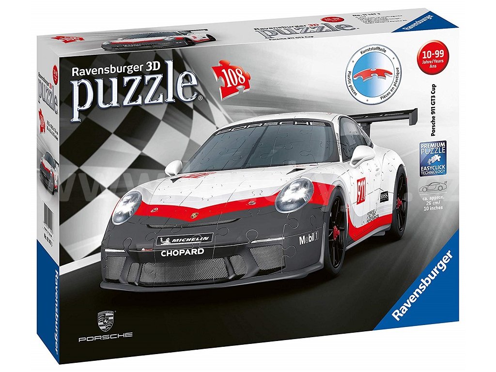 RAVENSBURGER 3D puzzle Porsche 911 GT3 Cup 108 ks
