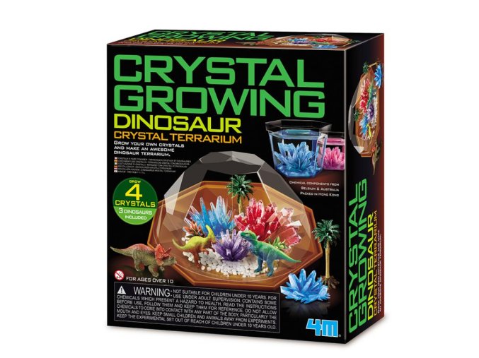 Dinosauří terárium s krystaly
