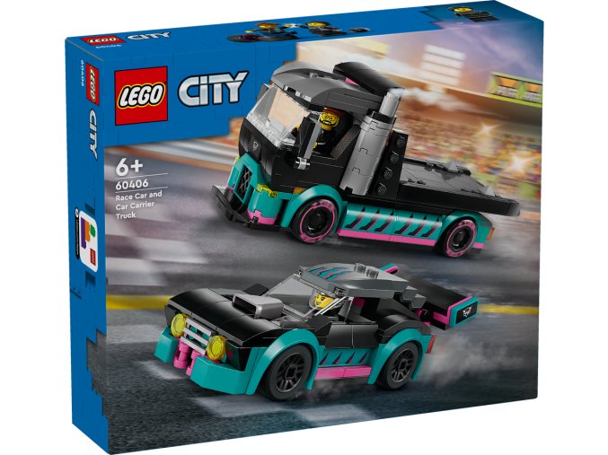 LEGO® City 60406 Kamión se závodním autem