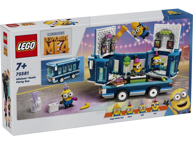 LEGO® Minions 75581 Mimoni a hudební párty autobus
