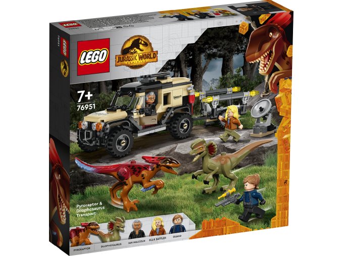 76951 Box1 LEGO® Jurassic World™ 76951 Přeprava pyroraptora a dilophosaurav