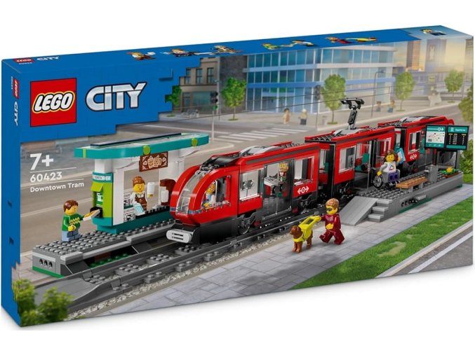 LEGO® City 60423 Tramvaj a zastávka v centru města