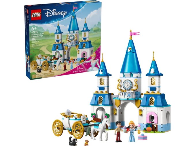 LEGO® Disney 43275 Popelčin zámek a kočár s koňmi