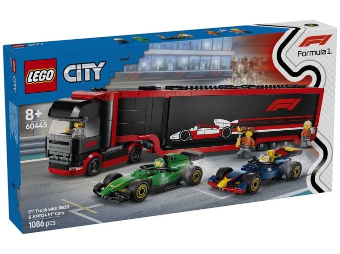 LEGO® City 60445 Kamion F1® s vozy F1® RB20 a AMR24
