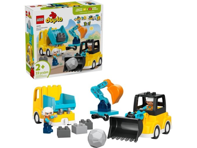 LEGO® DUPLO® 10475 Vozidla na stavbě 3 v 1