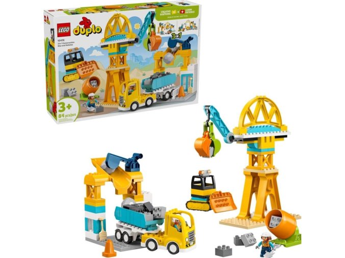 LEGO® DUPLO® 10476 Staveniště a vozidla 3 v 1
