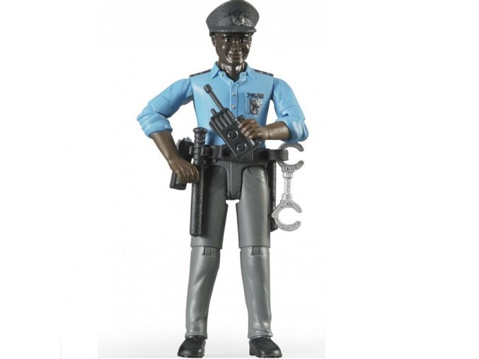 BRUDER 60051 Bworld Figurka MUŽ policista černoch