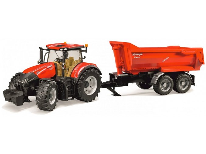 BRUDER 3199 Traktor CASE IH Optum 300 CVX s návěsem