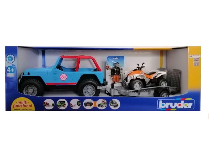 Bruder 1696 Jeep Cross s podvalnikem a ctyrkolkou 