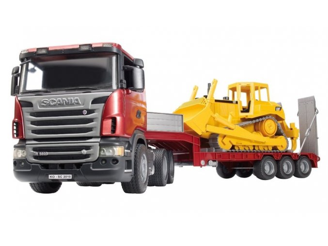 BRUDER 3555 Nákladní auto SCANIA - návěs, buldozer