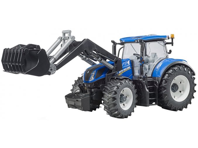 BRUDER 3121 Traktor New Holland T7.315 s čelním nakladačem