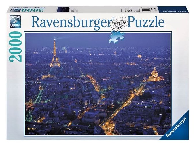 puzzle Pohled na noční Paříž 2000d, Ravensburger