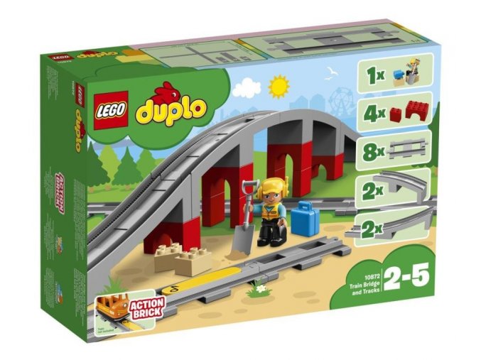 LEGO DUPLO 10872 Doplňky k vláčku – most a koleje