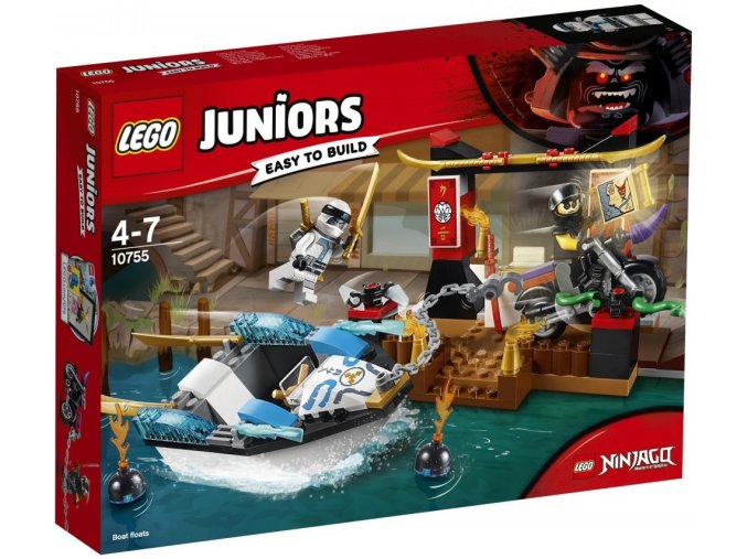 LEGO Juniors 10755 Pronásledování v Zaneově nindža člunu
