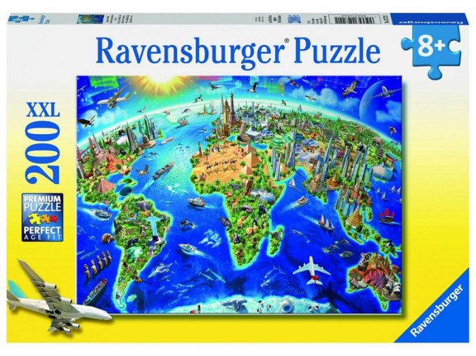 Ravensburger Velká mapa světa 200 dílků
