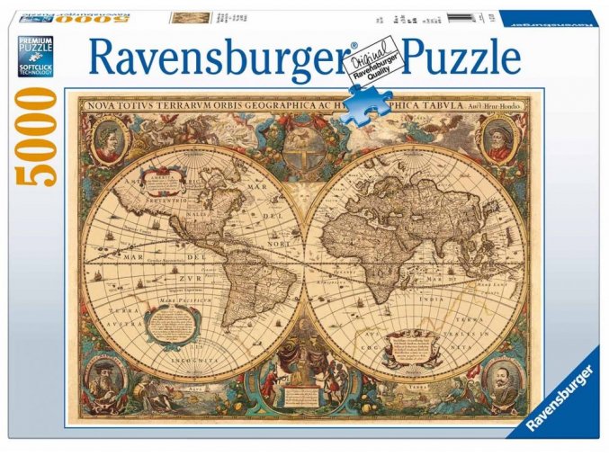 Puzzle Historická mapa 5000 dílků Ravensburger