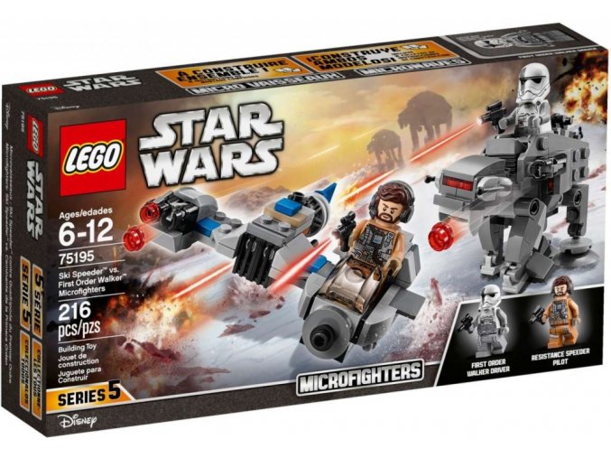 LEGO Star Wars 75195 Snežný spídr™ a kráčející kolos Prvního řádu™
