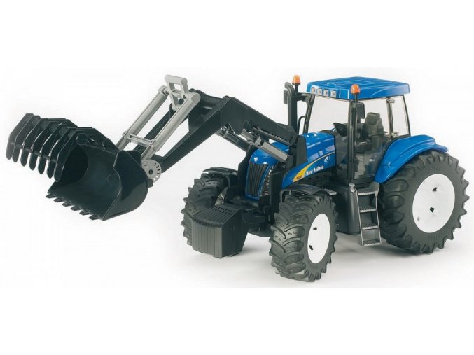 BRUDER 3021 Traktor NEW HOLLAND + čelní nakladač