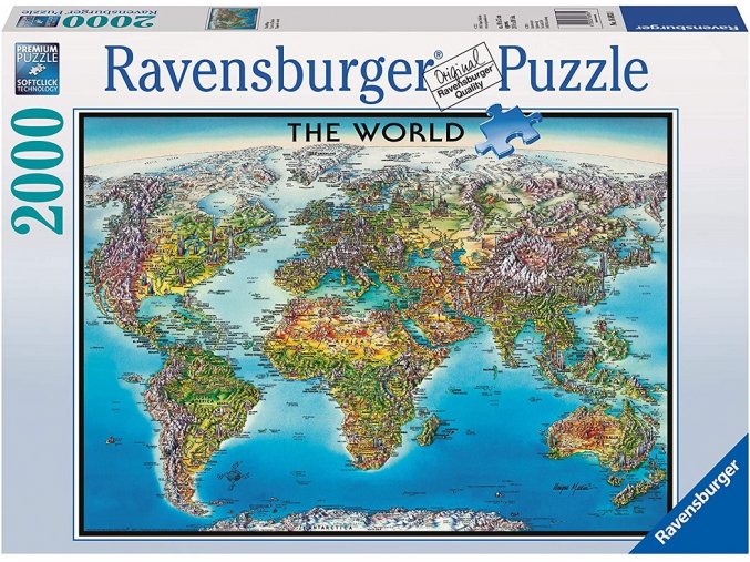 Ravensburger Mapa světa 2000 dílků