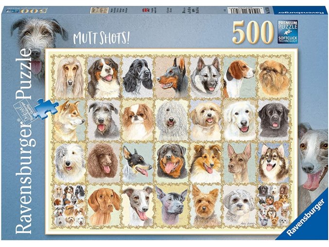 Ravensburger puzzle Psí portréty 500 dílků