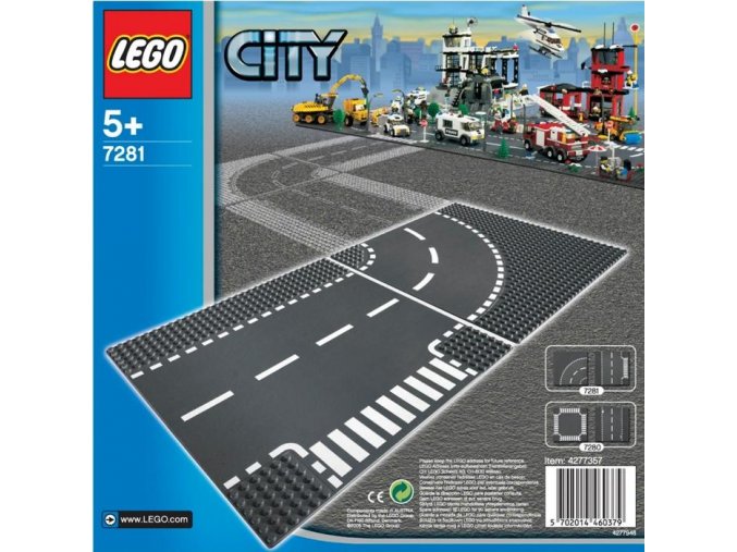 LEGO City 7281 Křižovatka ve tvaru T a zatáčka